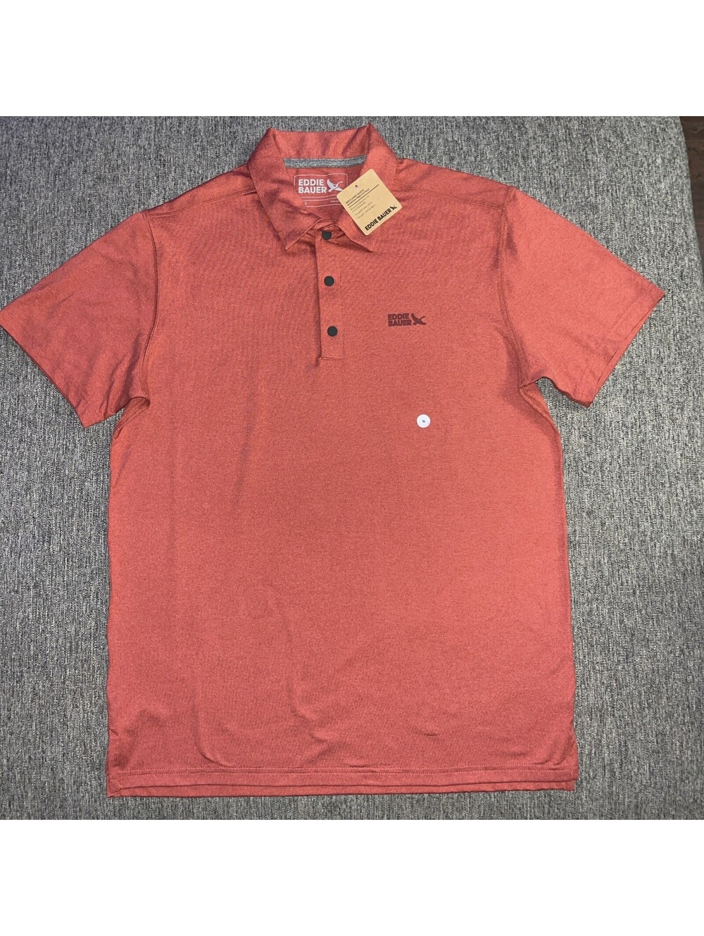 Eddie Bauer Mountain Trek Polo 2.0 Dark Ruby Men’s Small MSRP $60 New